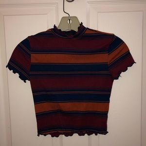 Vintage Striped Crop Tee
